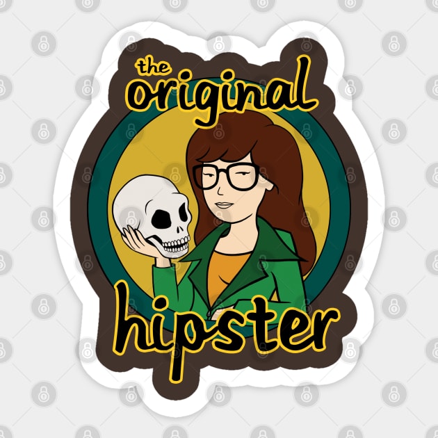 The Original Hipster Sticker by Ellador